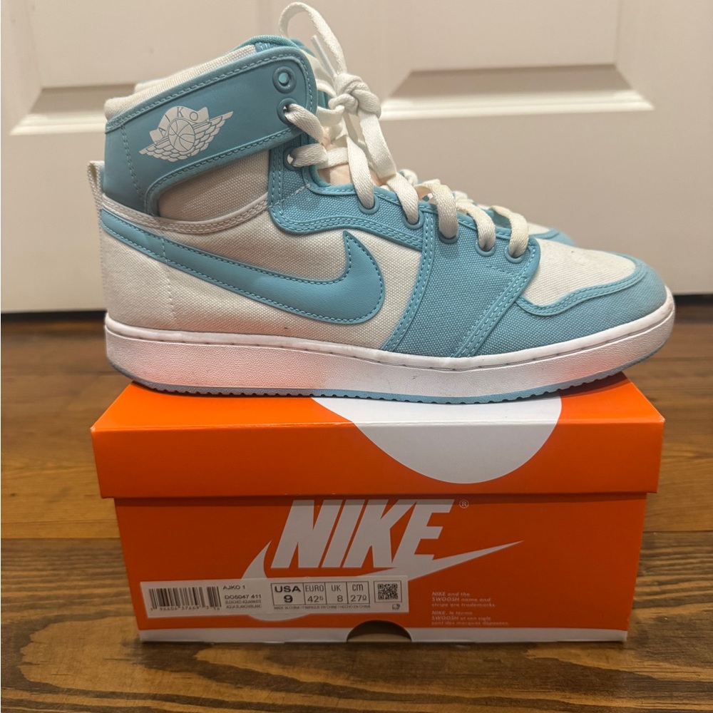 Nike AJKO 1 Aqua and White Athletic Shoes